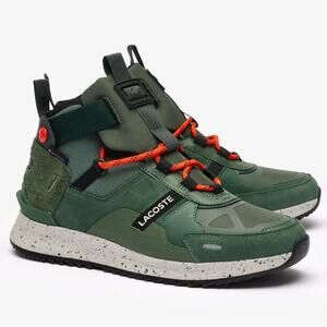 Lacoste Men’s 9 Green Suede Leather Run Breaker Sneakers Outdoor Hiking LB6-16